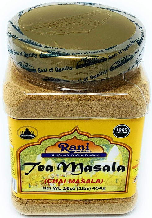 Rani Tea (Chai) Masala Indian Spice Blend 16oz (1lb) Bulk PET Jar - All Natural, Vegan, Gluten Friendly, NON-GMO