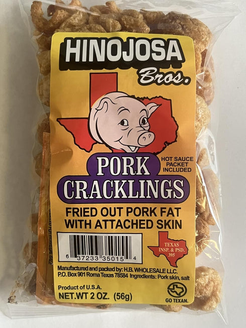 Generic Texas Pork Cracklings Chicharrones, Traditional Pork Rinds, Salt Seasoned