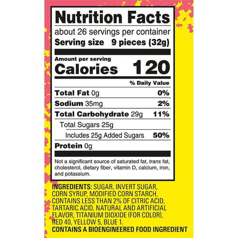 Gummy 1.8 lb SOUR PATCH KIDS Watermelon Soft & Chewy Candy, Family Size, Bulk Candy