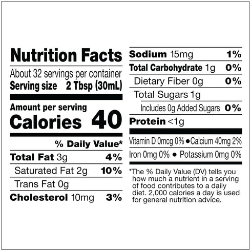 1 Land O Lakes Half And Half, Traditional, Coffee Creamer, Quart