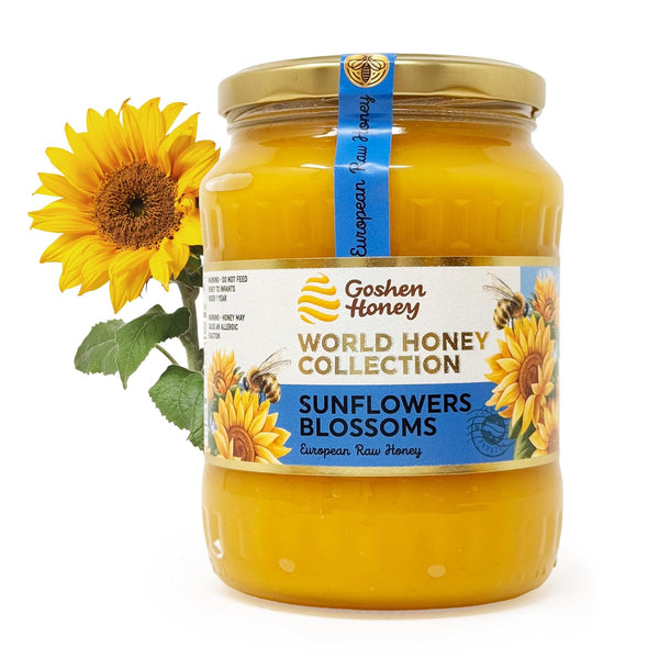 Goshen World Honey Collection - Sunflower Blossoms from Ukraine - Raw, Rare