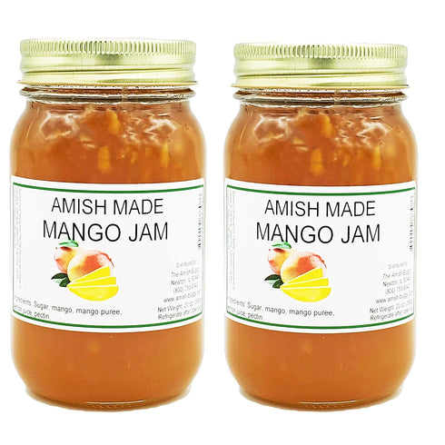Arndts Fudgery DBA The Amish-Buggy Amish Jam - Two 18 Oz Jars (Mango)