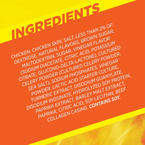 7g 0.28 oz. (14 Count) Slim Jim Chicken Sticks, Buffalo Wild Wings Buffalo Style, Protein per Serving, Snack Size