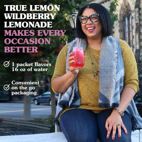 (Pack 4) 10ct True Lemon WILDBERRY LEMONADE of each box. True Citrus