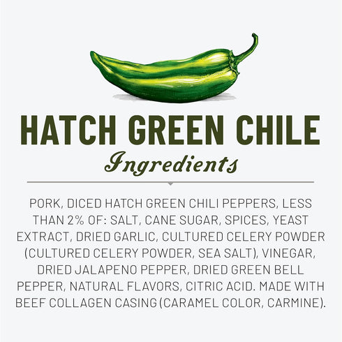 7g 2.5 oz. (Pack 7) Duke's Pork Hatch Green Chile Smoked Shorty Sausages, Protein Per Serving, Snack Bags