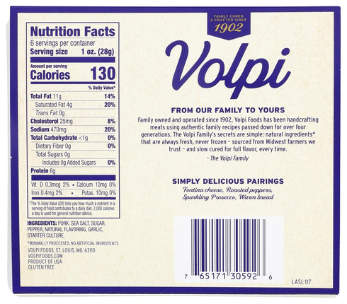 Volpi 6 , Salame Genoa Nuggets, Ounce