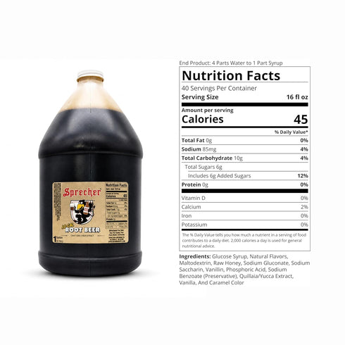 Sprecher 5 1 Low-Cal Root Beer Soda Extract Syrup, Fire-Brewed Craft Soda Concentrate, Handcrafted Gourmet Flavor