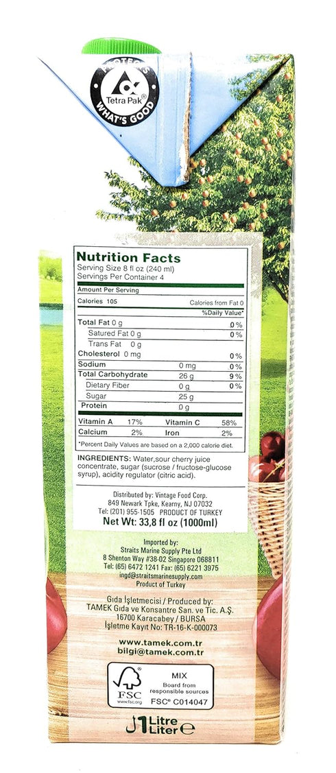 Tamek 2 Packs Fruit Nectar Juice (Sour Cherry)