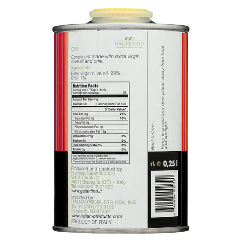 Galantino 8.45 Chili Pepper Extra Virgin Olive Oil, FZ