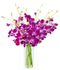 KaBloom - Bouquet of Purple Orchids from Thailand with Vase - Fresh