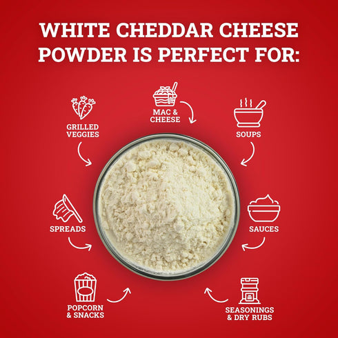 1LB (Pack 1) Hoosier Hill Farm White Cheddar Cheese Powder