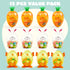 12pcs SYNCFUN Easter Candy Filled Eggs Shell Carrot, Chick and Bunny Shaped, Includes Duck, Chick and Bunny Shaped