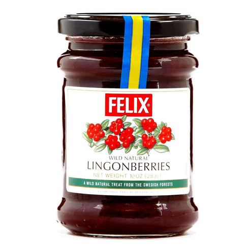 Felix Jam Lingonberries 10 oz each (5 Items Per Order)