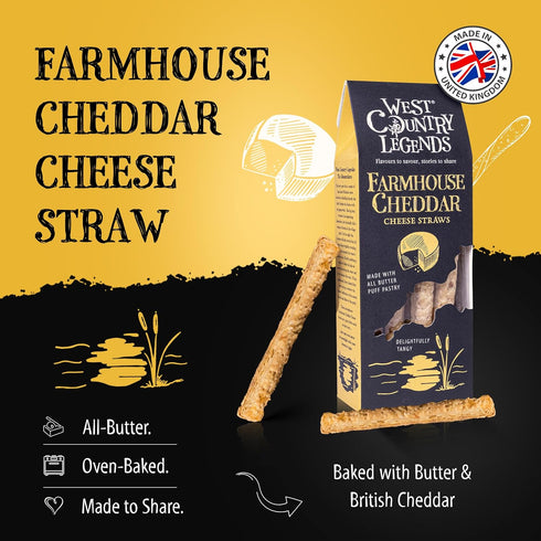 West Country Legends 100g Pack 2 Cheese Straws Traditional Cheddar Cheese Straws Cheddar Southern Style Snack Oven