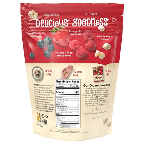 Summer 11 oz (Pack 8), Nature's Path Organic Berries Granola, of Gluten Free, Non-GMO