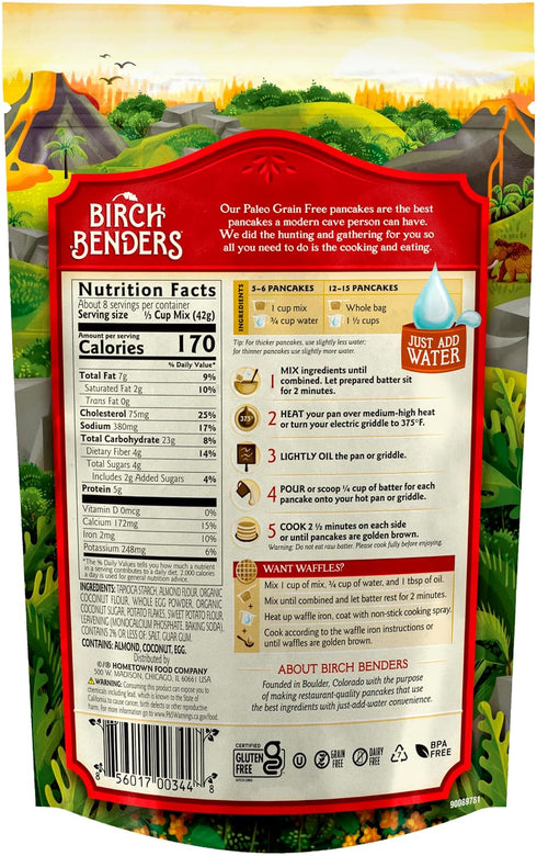 12 oz (Pack 6) Birch Benders Paleo Pancake And Waffle Mix
