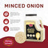Spicy World 4 LB Minced Onion Jar Gluten Free, Bulk Dehydrated Chopped Onions for Cooking, Dried Onion Flakes, Non-GMO