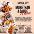 12oz Capital City Mambo Sauce Sweet Hot, Washington DC Wing Sauces, Perfect Condiment for Wings Chicken Pork Beef