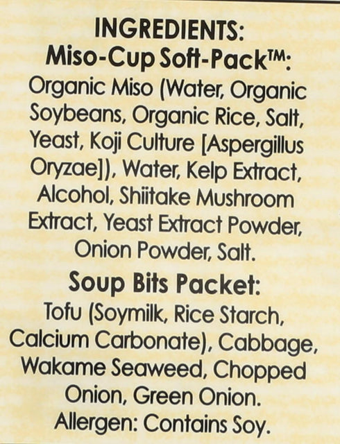 2.9 oz Edward & Sons Organic Japanese Restaurant Stle Miso Cup Instant Soup