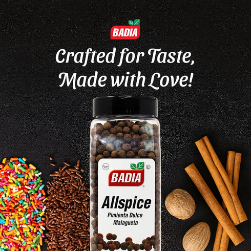 12 oz Badia Allspice Whole, Warm & Fragrant Spice with Notes of Cinnamon, Nutmeg & Clove Perfect for Baking, Cooking