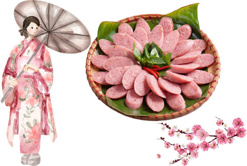 Vietnamese Fermented Sausage (Nem Chua Style) Whole 1 lb Pack | Traditional