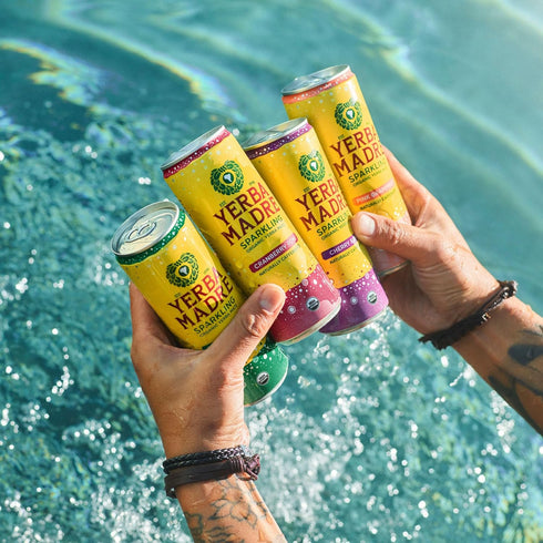 115mg 12oz (Pack 12) (Packaging Yerba Madre Organic Sparkling Yerba Mate, Cranberry Pom, Natural Plant Based Caffeine