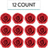 1.5 inches, 12 Count Global Sugar Art Premium Edible Roses, Red, Unwired, Medium by Chef Alan Tetreault