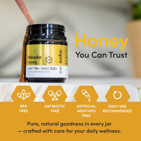 15+/MGO 512+ 8.8oz Me Today Manuka Honey, UMF from New Zealand Authentic, Raw & Unpasteurized Honey | Raw Manuka Honey
