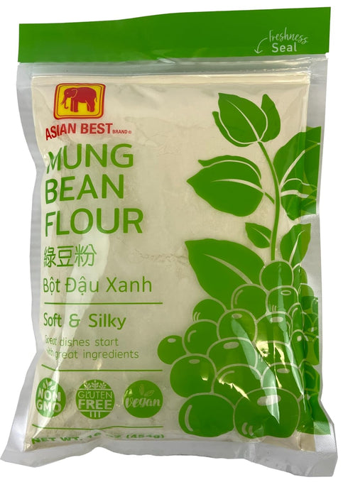 Asian Best Mung Bean Flour, Gluten Free, Vegan, Non-GMO, Soft & Silky,