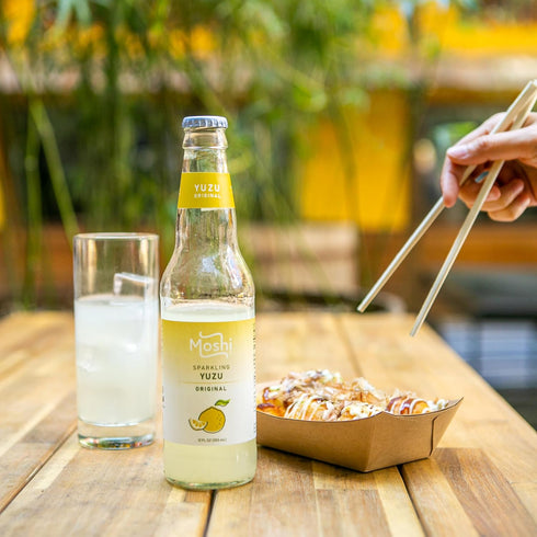 (12 Moshi Sparkling Drinks - Original Yuzu Bottles)