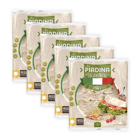 Fresco Piada Italian Flatbread 5 Packs (20 Count Total) | Authentic Piadina