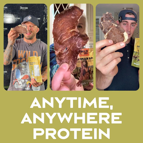 48g 2 (2.5oz) Wild Society - Caveman Eats - Grass Fed Ribeye Steak Slices - Protein - Only Steak & Salt - Ingredients