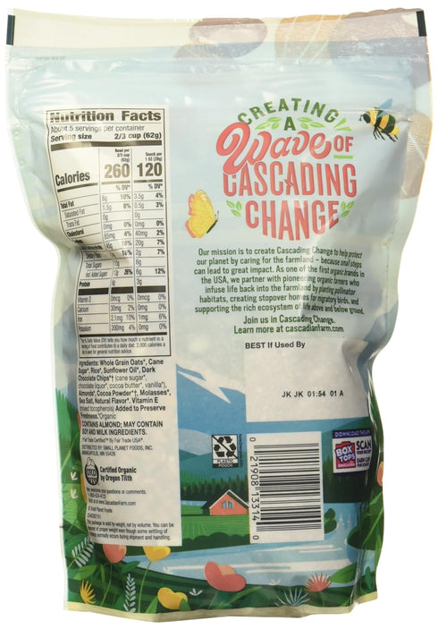 Cascadian Farm 11 (Pack 4) Organic Dark Chocolate Almond Granola, Non GMO, Ounces