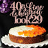 40 Is Fine When You Look 29: Happy Birthday Cake Topper for 40th Birthday Celebration (Rose Gold)