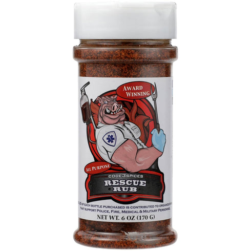 Code 3 Spices Rescue Rub - 6.5 Oz