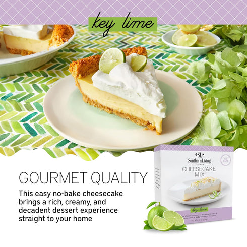Southern Living Key Lime Cheesecake Mix, No Bake Cheesecake Cake Mix, Rich, Creamy, Moist and Fluffy Whipped Topping