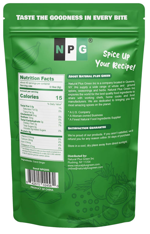 NPG Dried Galangal Root Sand Ginger Sliced 8 Ounce, Natural NON GMO Kulinjan Alpinia Galanga, Herb Spices Ingredient