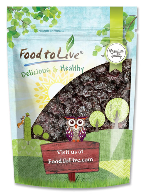 Food to Live - Dried Sour Cherries, 12 Ounces Tart, Soft &