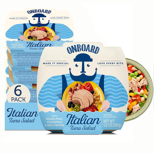 Onboard Ready to Eat Italian Tuna Salad - Tuna Snacks with Beans,