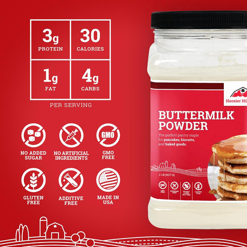 1LB (Pack 1) Hoosier Hill Farm Buttermilk Powder