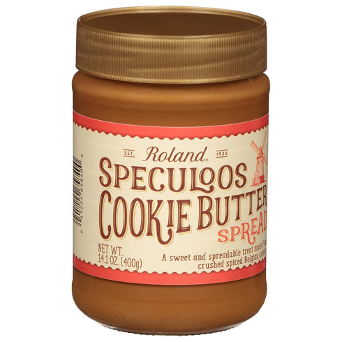 Roland Foods Speculoos Cookie Butter Spread, Specialty Imported Food, 14.1-Ounce Jar, Packaging