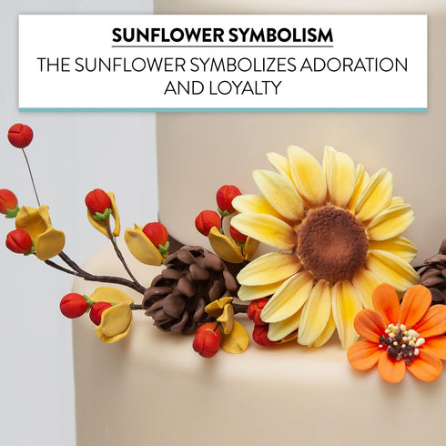 9 Count Global Sugar Art Sunflower Sugar Cake Flowers, by Chef Alan Tetreault