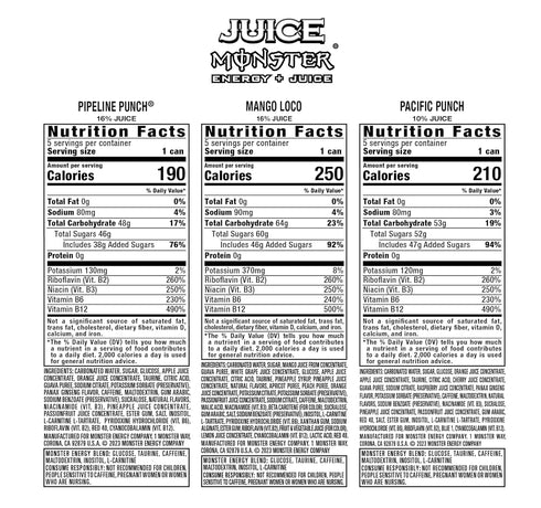 Pack, PPMLPP, 16 Pack 15 Monster Energy Juice Monster Variety Energy Drink, Ounce | Energy + Juice