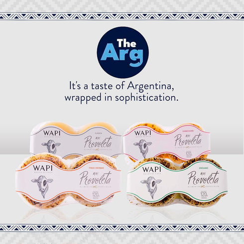 THEARG 120 | Mini Provoleta Argentina gr - with Oregano | Provolone Cheese Block - Cooking Essentials | Perfect for BBQ
