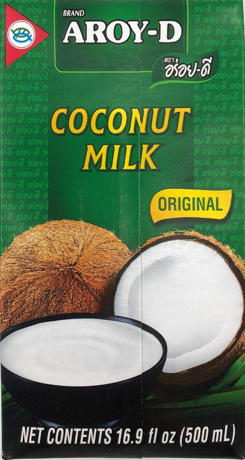 Aroy-D 16.9 (500ml), Pack 6 Coconut Milk Fluid Ounce