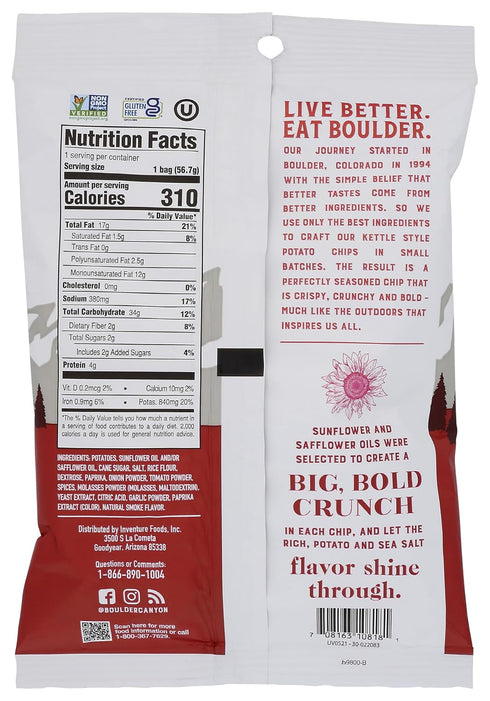2 OZ Boulder Canyon Potato Bbq Chips