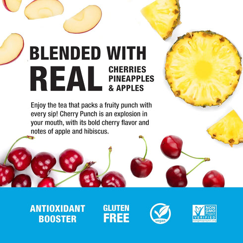 50 4oz Tiesta Tea - Cherry Punch, Loose Leaf, Sweet Cherry Herbal Drink, Premium Blend, Non-Caffeinated Fruit Tea