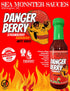 Sea Monster Sauces 1 1 1 Sampler - Bottle Surfer Slappin! Sauce - Bottle Danger Berry - Bottle Lift Up Hot Sauce