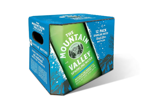 The Mountain Valley 1 Pack 12 NATURAL PURE FINE Sparkling Spring Water L.