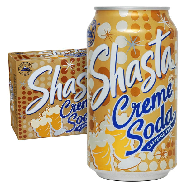 Shasta Creme Soda | 12-Pack of 12oz Cans | Smooth Vanilla Cream